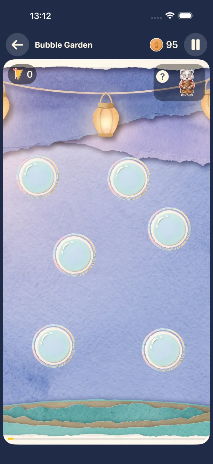 Gioco Bubble Garden in LumiNest: Matematica