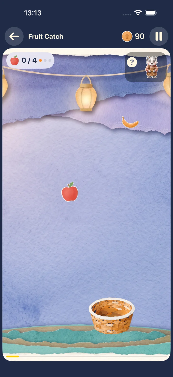 Gioco Fruit Catch in LumiNest: Matematica