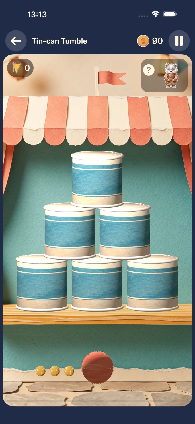 Gioco Tin-can Tumble in LumiNest: Matematica
